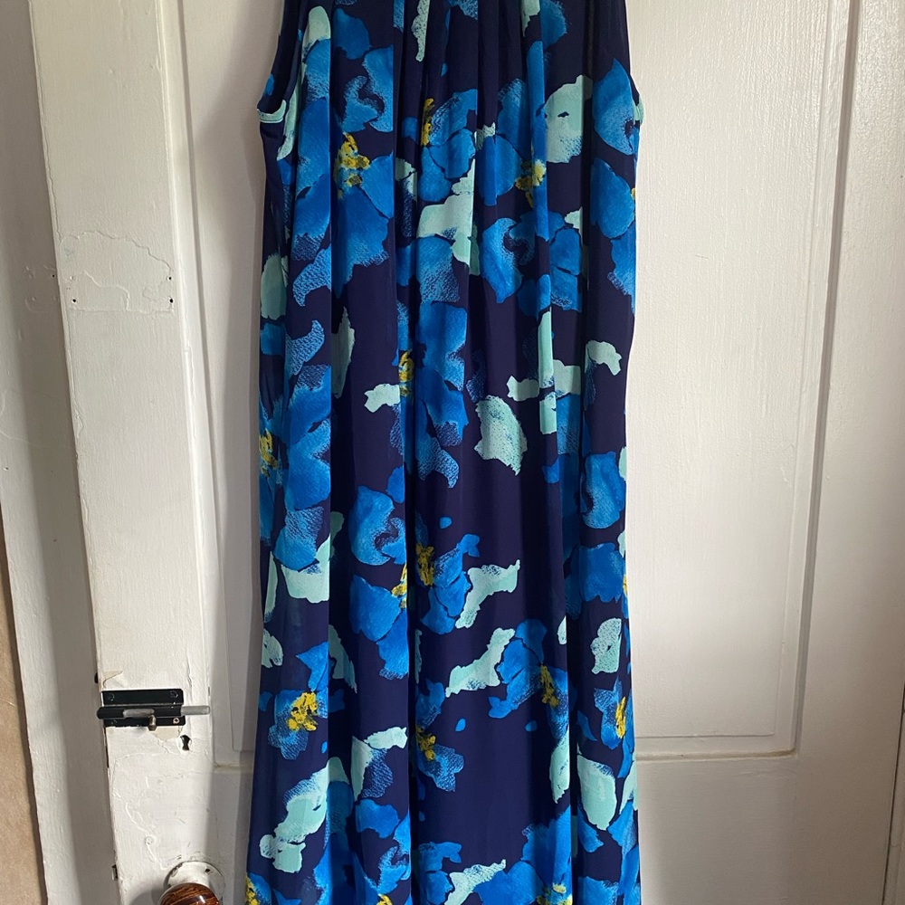 Floral Blue Maxi Dress